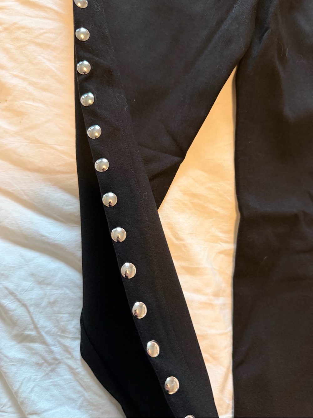 Style & Co. Black Leggings with Silver Snap Detailing